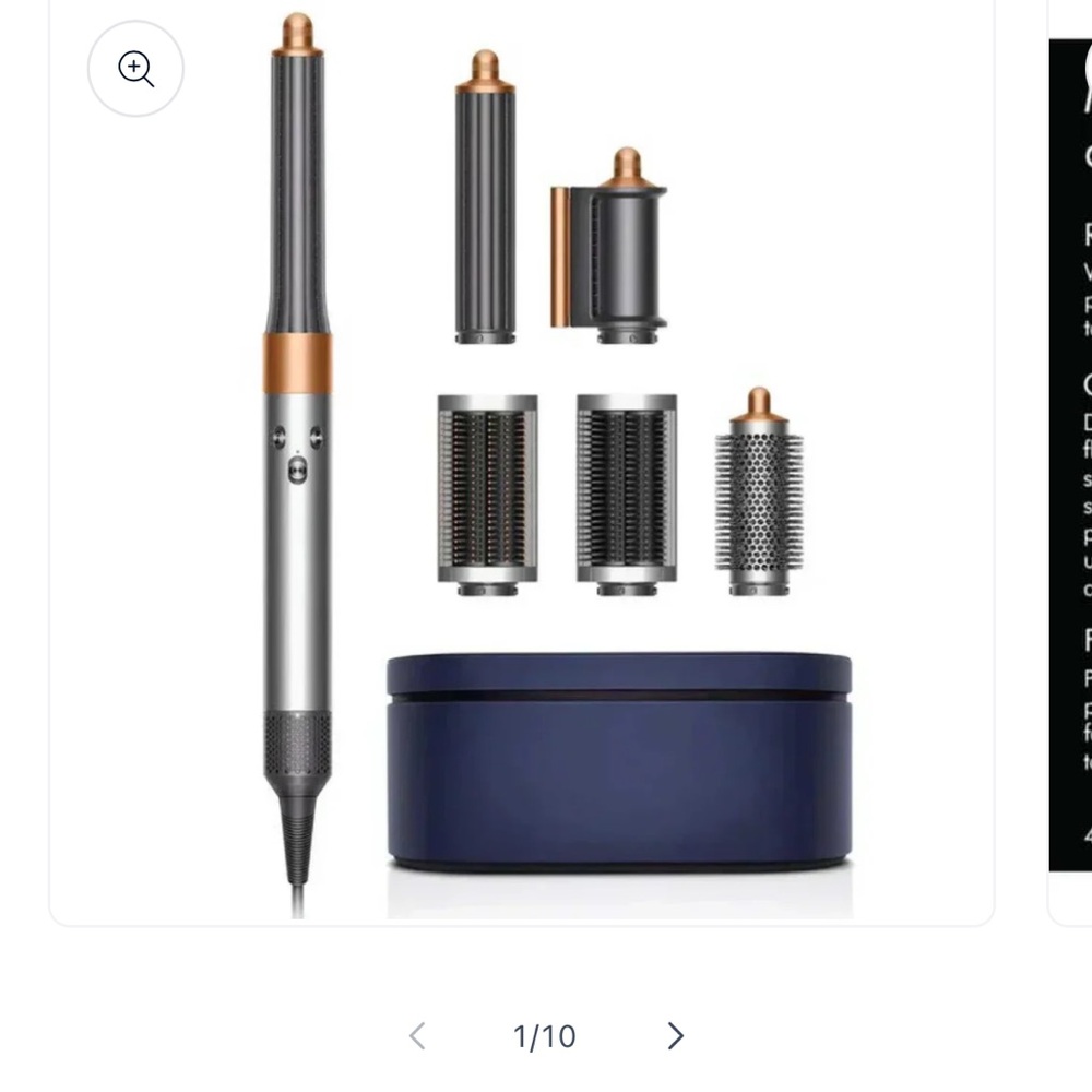 Dyson Multistyler Hair Tool Set in Silver and Copper with Navy Storage Case